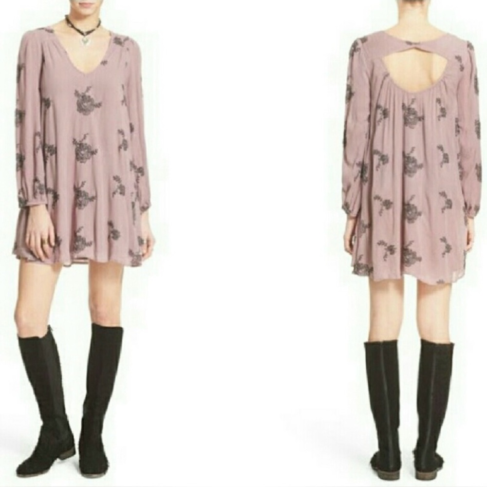 NWT Free People Dress Boho Chic Swing Mini - Picture 13 of 14